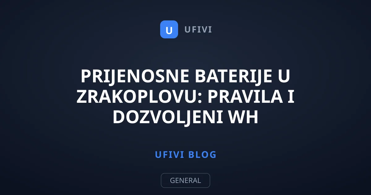 Prijenosne baterije u zrakoplovu: Pravila i dozvoljeni Wh